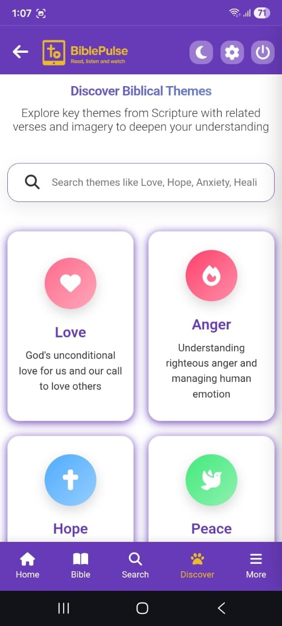 BiblePulse - Discover Bible Verses Screen